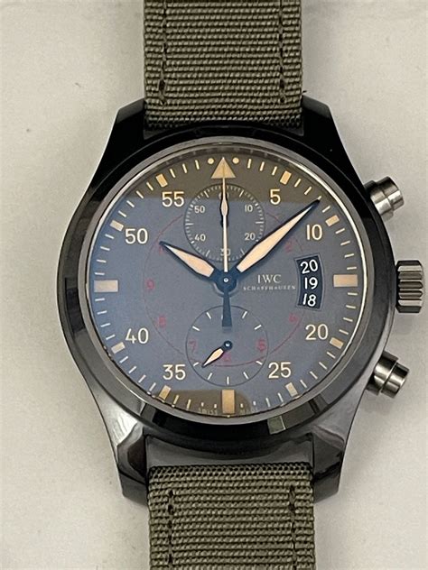 iwc big pilot top gun miramar chronograph replica|miramar iw388002 for sale.